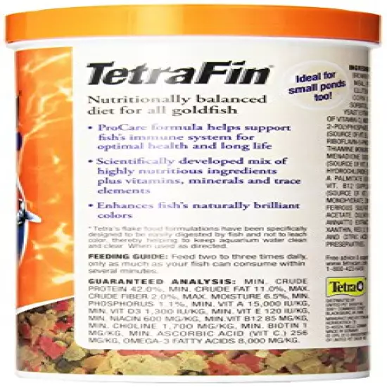 TetraFin Goldfish Flakes Clear Water Formula