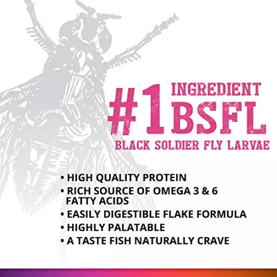 Fluval Bug Bites Color Enhancing Fish Food for Tropical Fish, Flakes for Small to Medium Sized Fish, 0.63 oz.