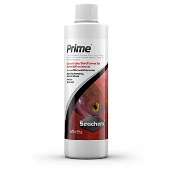 Seachem Prime Fresh and Saltwater Conditioner - Chemical Remover and Detoxifier