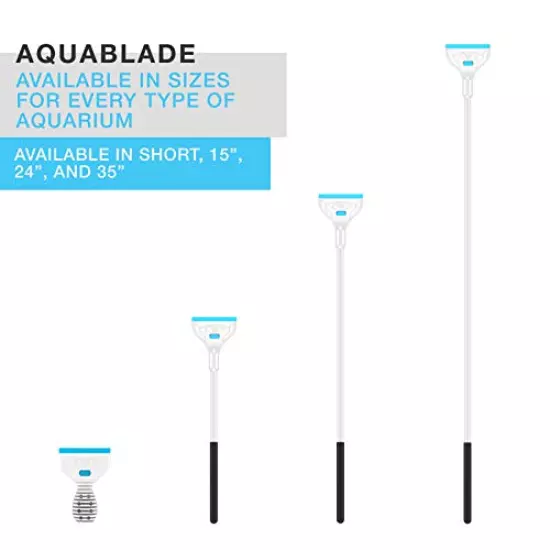 Continuum AquaBlade P Long - Glass and Acrylic Safe Aquarium Scraper with Plastic Blade