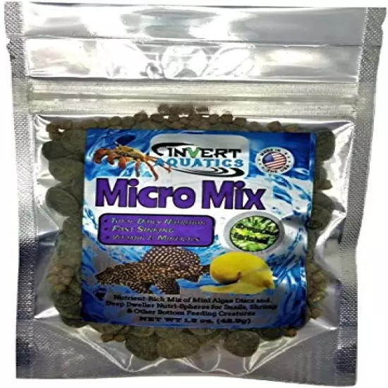 Triton Aquatics Deep Dwellers Micro Mix - Sinking Blended Diet for Snails, Shrimp & Bottom Feeding Fish