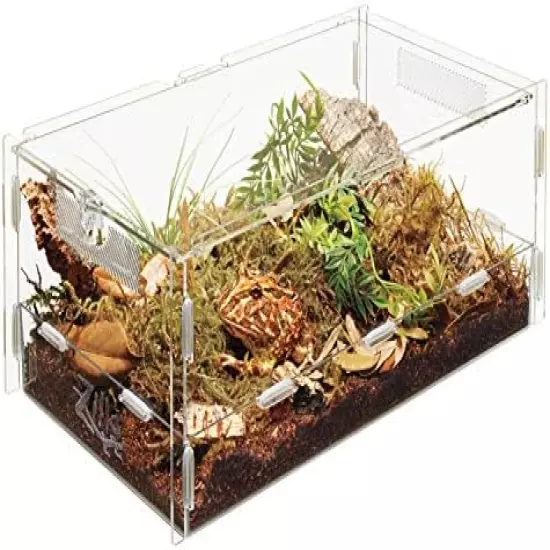 Zilla Micro Habitat Terrariums With Locking Latch Clear