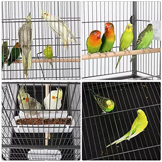 Yaheetech 52-inch Wrought Iron Standing Large Flight King Bird Cage for Cockatiels African Grey Quaker Amazon Sun Parakeets Green Cheek Conures Pigeons Parrot Bird Cage Birdcage with Stand