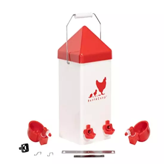 Small Cage Waterer- 1 Gallon Capacity for Chicks/Quails/Pigeons/Gamebirds