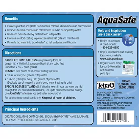 TetraPond AquaSafe Pond Water Conditioner