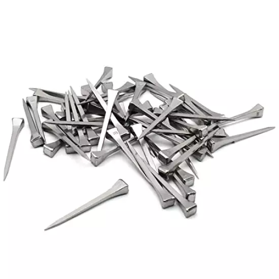 FDXGYH 25pcs E2 Length 41mm/1.6inch Horseshoe Nails Stianless Steel Horseshoe Tools for Fixed Lead or Glass(Silver)