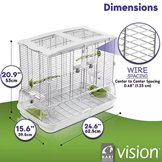 Vision Wire Bird Cage, Bird Home for Parakeets, Finches and Canaries