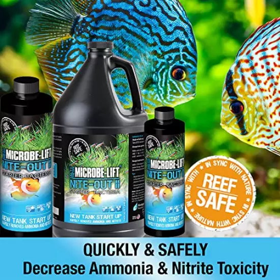 MICROBE-LIFT Nite-Out II Aquarium and Fish Tank Cleaner for Rapid Ammonia and Nitrite Reduction, Freshwater and Saltwater