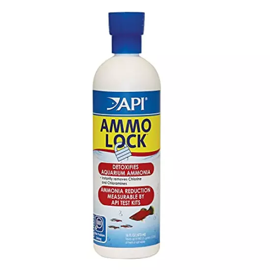 API AMMO-LOCK Ammonia detoxifier, Detoxifies ammonia toxic to fish in aquarium water and tap water, Use when ammonia is detected