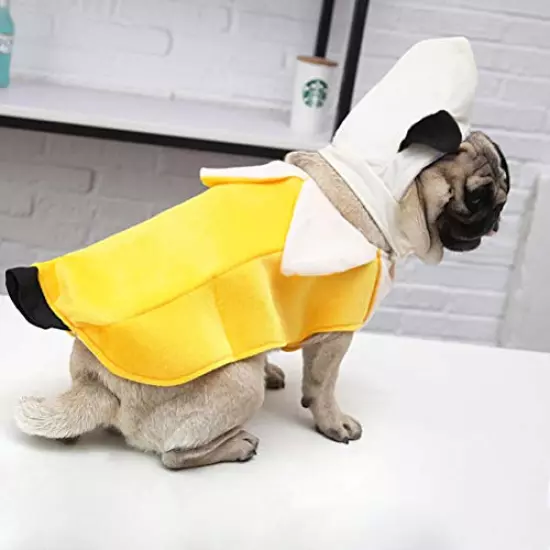 POPETPOP Pet Costume Halloween Banana Cosplay Funny Clothes for Puppy Dog for Party (S)