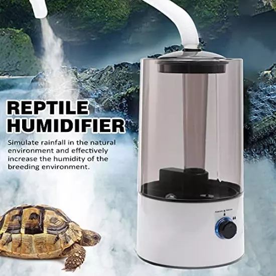 CALIDAKA 4L Reptile Humidifier Pet Humidifier Reptile Fogger With Tube Large Capacity Reptile Fogger Humidifier Tank Fog Machine For Reptiles/Amphibians/Herps/Vivarium Terrariums Enclosures