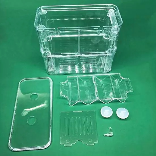 J-star Aquarium Breeder Box for Fish Tank, Baby Fish Separator Incubator Divider, Aquarium Baby Fish Protector Acrylic Breeder Box for Baby Fishes.