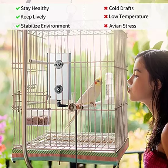 briidea Bird Warmer for Cage, Bird Heater to Snuggle up for African Grey, Parakeets, Parrots, Small Birds, USB 5V