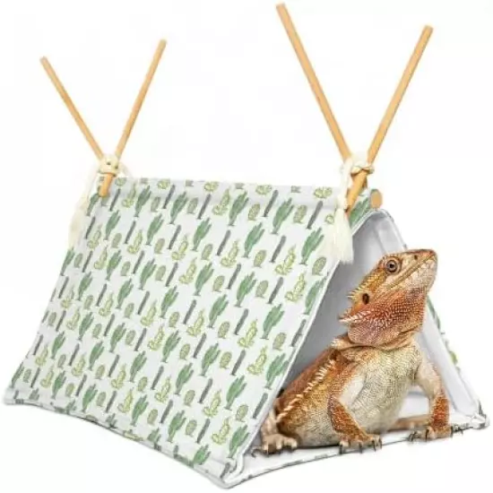 Aipush Bearded Dragon Tent Bed,Cactus Pattern Reptile Bearded Dragon Cage/hides And Caves/Habitat Hideout…