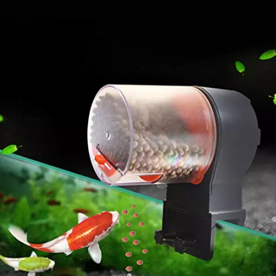 Lefunpets Automatic Fish Feeder, Aquarium Tank Timer Auto Feeder with 2 Food Dispensers for Aquarium or Fish Tank