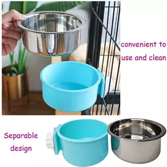 Bird Feeding Dish Cups Parrot Removable Stainless Steel Bowl Perch Stand Platform Pet Food Water Feeder Cage Accessories 1 Pcs Bird Stand Toy for Parakeet Conure Cockatiels Lovebirds Budgie Chinchilla