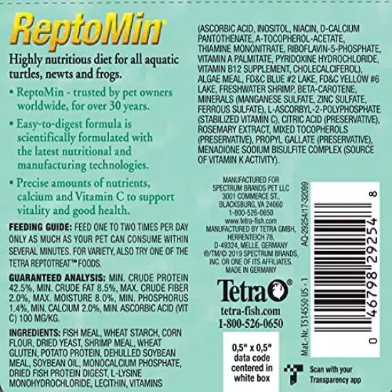 Tetra ReptoMin Floating Food Sticks for Aquatic Turtles, Newts and Frogs