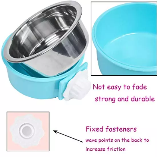 Bird Feeding Dish Cups Parrot Removable Stainless Steel Bowl Perch Stand Platform Pet Food Water Feeder Cage Accessories 1 Pcs Bird Stand Toy for Parakeet Conure Cockatiels Lovebirds Budgie Chinchilla