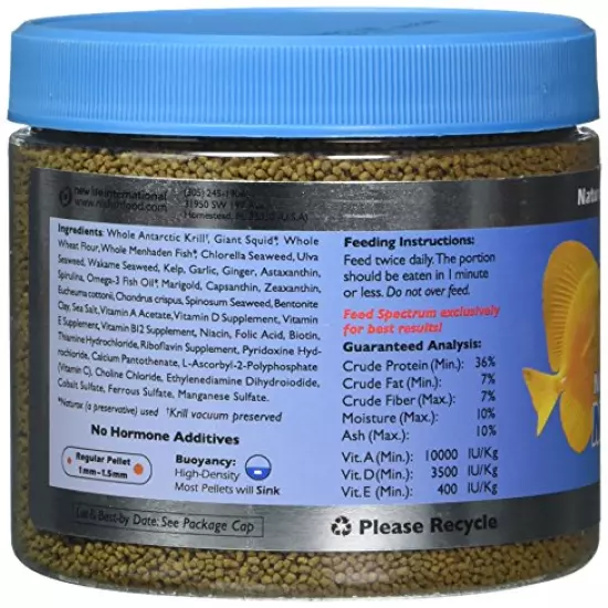 New Life Spectrum Marine Fish Tropical Food Pellets