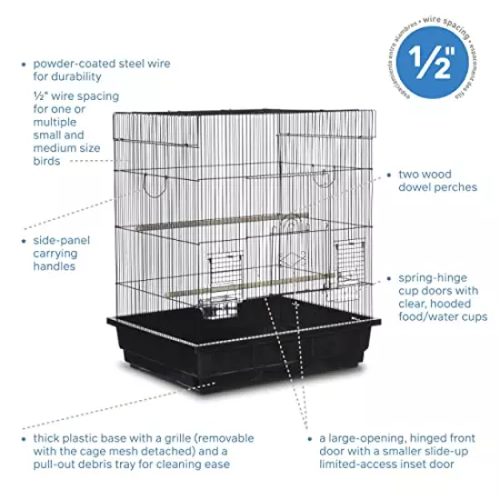 Square Top Parakeet Cage