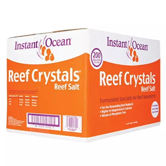 Instant Ocean-Aquarium Systems 200 Gallon Reef Crystals Sea Salt (Box)