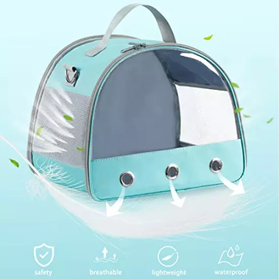 KIKIMINK Small Pet Carrier Bag, Guinea Pig Carrier, Hamster Hedgehog Cage, Portable Small Animal Bag, Breathable Bird Rat Bunny Squirrel Carrier, Travel Carrier Outdoor Handbag