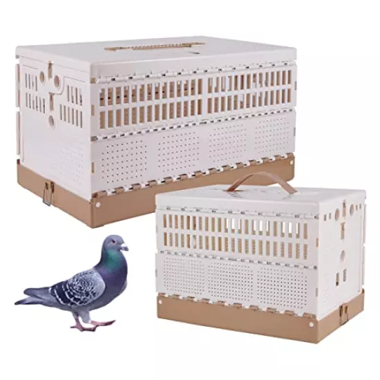 Plastic Folding Pigeon Cage, Portable Pet Bird Travel Cage Pigeon Cage Pairing Cage Pigeon Nest Box Easy to Clean, for Training and Release, Competition