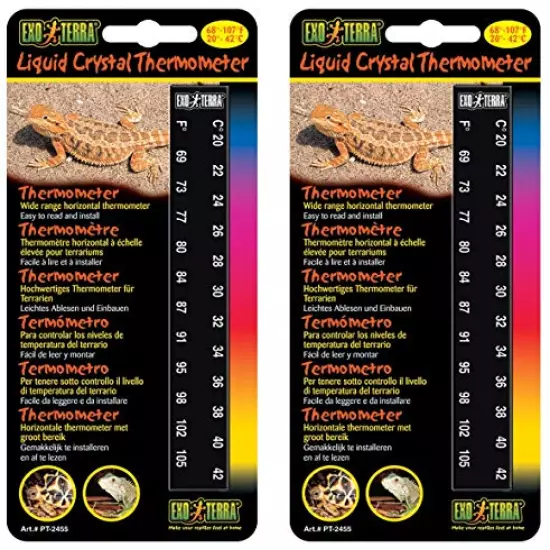 Exo Terra 2 Pack Of Liquid Crystal Terrarium Thermometers