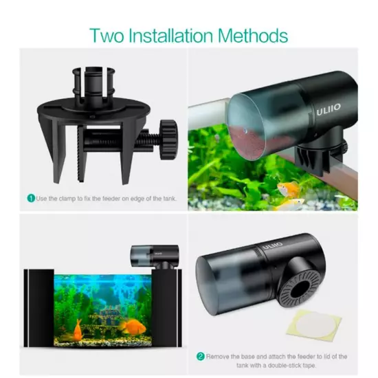 Automatic Fish Feeder for Fish Tank Timer Feeder for Vacation and Weekend Programmable Electric Fish Feeds Fish Food Dispenser for Aquarium Tank