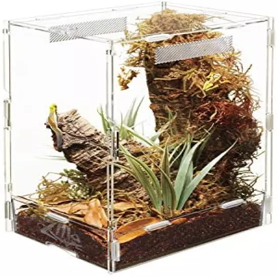 Zilla Micro Habitat Terrariums With Locking Latch Clear