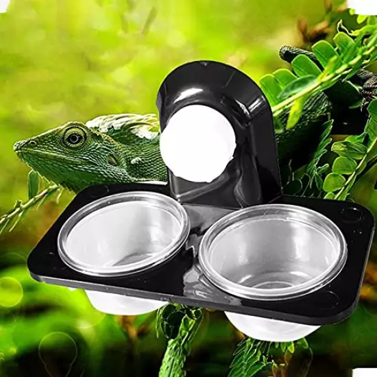 WOLEDOE 1oz Crested Gecko Food Cups, 100Pcs Reptile Plastic Feeding Dish