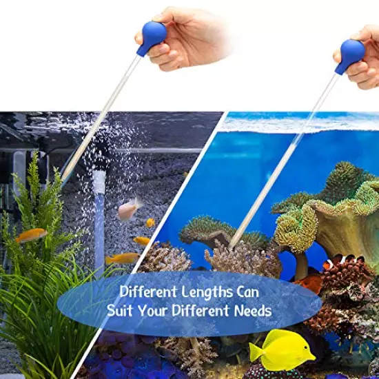 2 Pieces Coral Feeder SPS HPS Feeder 35 cm and 25 cm Long Acrylic Marine Fish Reef Feeding Tool Accurate Coral Spot Feeder Tube for Reef/ Anemones/ Coral/ Brine Shrimp Most Aquarium Organisms