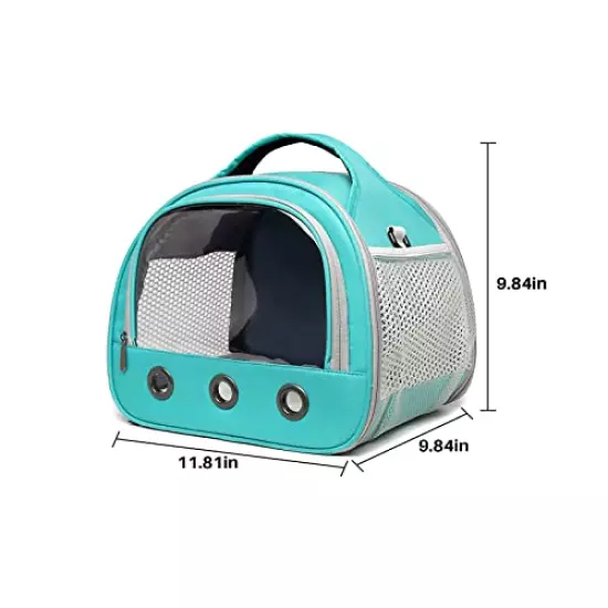 HOSUKKO Small Pet Carrier Bag With Mat Guinea Pig Travel Carrier With Strap Portable Breathable Rabbit Carrier Outdoor Pet Bag For Squirrel Bunny Hedgehog Guinea Pig Black