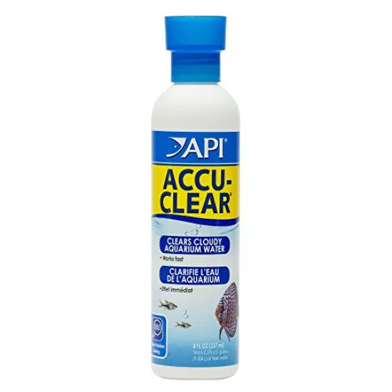 API ACCU-CLEAR Water clarifier, Clears cloudy aquarium water within several hours, Use weekly and when cloudy water is observed in freshwater aquariums only