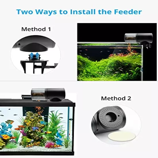 NICREW Automatic Fish Feeder, Programmable Electric Fish Food Dispenser for Aquarium Tank, Timer Feeder for Vacation and Weekend