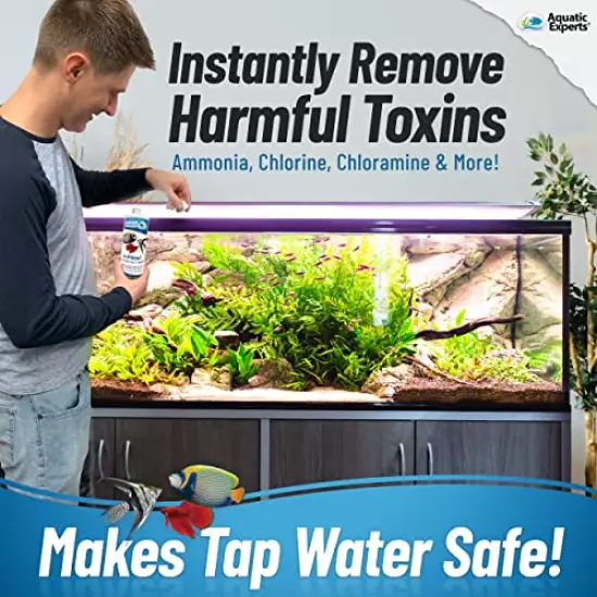 TankFirst Complete Aquarium Water Conditioner - Fish Water Conditioner, Instantly Removes Chlorine, Chloramines, Ammonia and Nitrites from Fish Tanks