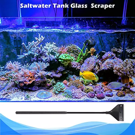 Pronetcus Algae Scraper, Fish Tank Glass Scraper, Aquarium Glass Cleaner Scraper, Fish Tank Cleaner with 10 Blades.