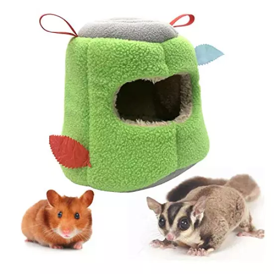 ZYP 2 Packs Winter Warm Bird Nest, Bird Snuggle Cave Shed Hut Hanging Hammock Cage, Plush Birds Hideaway Sleeping Bed House for Parakeet Cockatiel Conure Cockatoo Macaw