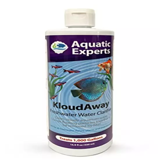 KloudAway Freshwater Aquarium Water Clarifier - Clears Cloudy Water, Water Clarifier for Fish Tank, Made in USA