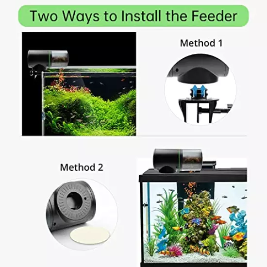 WITSJYA Automatic Fish Feeder for Aquarium, Programmable Electric Fish Food Dispenser for Small Tank, Big Aquariums & Pond - Feeders for Vacation