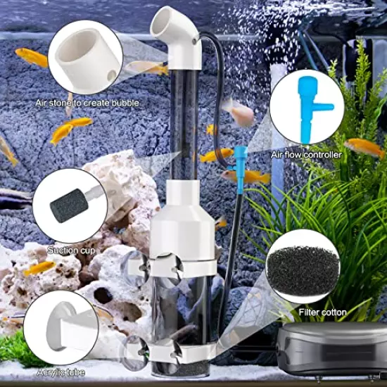 Fish Egg Incubator Tumbler Aquarium Cichlids Fish Hatchery with Aquarium air Pump，Isolation Fish Breeding Box, Small Fish net and Small Aquarium tweezer