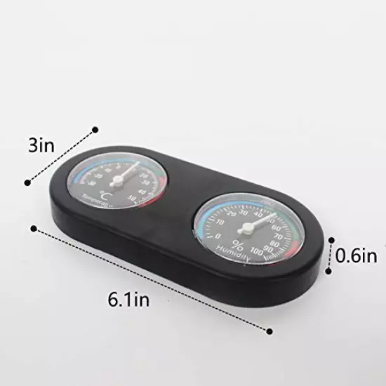 OMEM Reptile Double-Plate Digital Hygrometer Indoor Thermometer Monitor Terrarium Climbing Pet Box Temperature Humidity Gauge