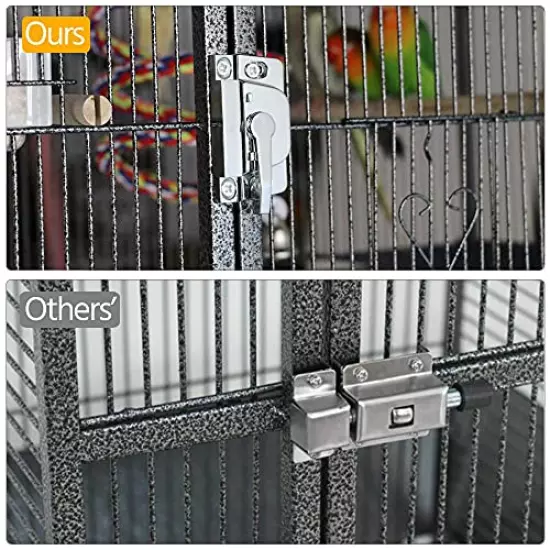 Yaheetech 69In Extra Large Bird Cage Metal Parrot Cage for Mid-Sized Parrots Cockatiels Conures Parakeets Lovebirds Budgie Finch