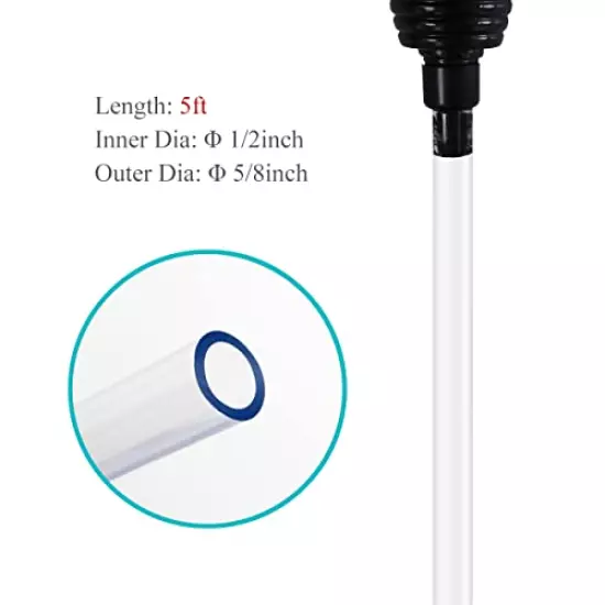 Laifoo Aquarium Siphon Vacuum Cleaner for Fish Tank Cleaning Gravel & Sand