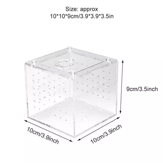 Reptile Breeding Box - 1pc Reptile Terrarium Feeder Snakes Spider Lizard Breeding Box Plastic Storage Box Feeding Hatching Container