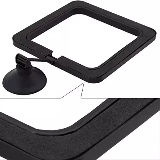 OIIKI 2 Pack Fish Feeding Ring, Aquarium Fish Floating Food Feeder, Square Shape with Suction Cup