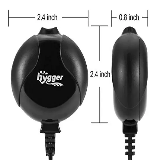 hygger Quiet Mini Air Pump for Aquarium 1.5 Watt Oxygen Fish Air Pump for 1-15 Gallon Fish Tank with Accessories