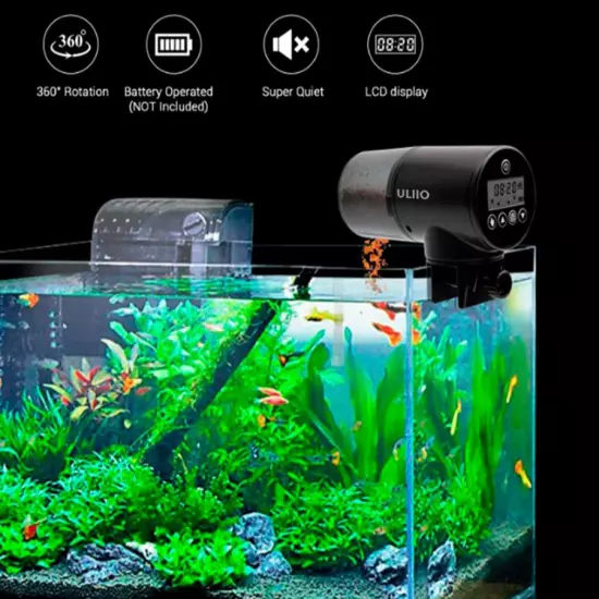 Automatic Fish Feeder for Fish Tank Timer Feeder for Vacation and Weekend Programmable Electric Fish Feeds Fish Food Dispenser for Aquarium Tank