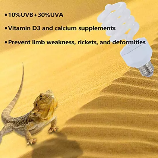 LUCKY HERP UVA UVB Reptile Light 10.0, Desert UVB 150 Compact Fluorescent Lamp 23W