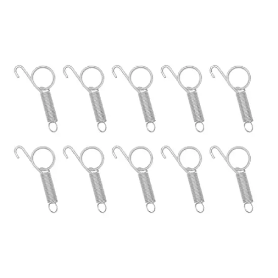 10 Pack Rabbit Cages Door Metal Finger Spring Latch Hook Multi-Functional Pet Cages Door Spring Latch for Fixing Small Animal, Rabbit, Dog, Cat, Parrot, Guinea Pig,Squirrel , Pet Cage Door